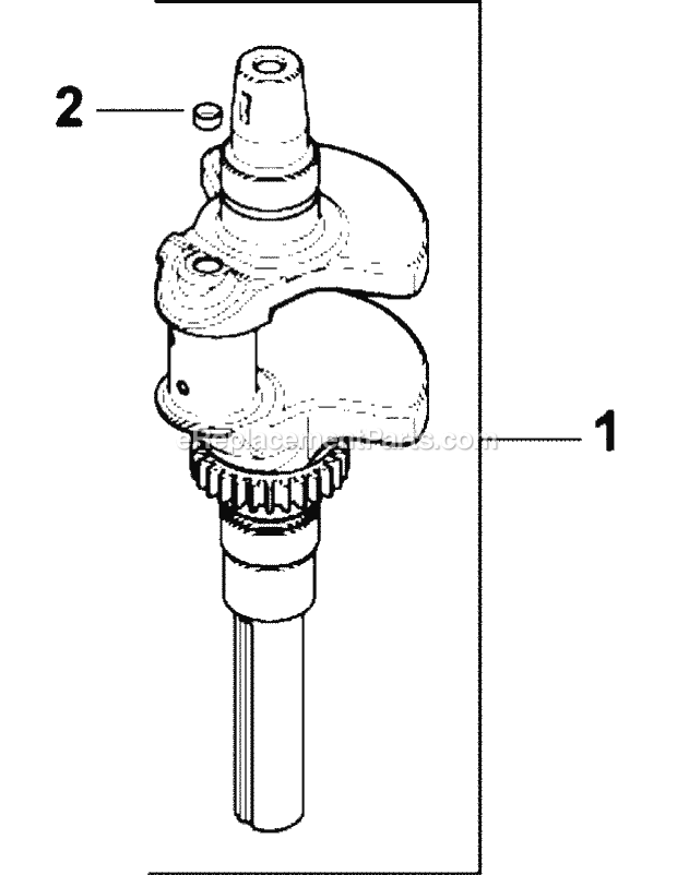 Kohler Cv730-0055 Crankshaft Diagram and Parts List for M48-KH 53AH8CT2050 Cub Cadet Sprayer